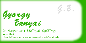 gyorgy banyai business card